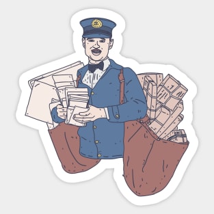 Mail Escort - Letter Carrier - Delivery Man Sticker